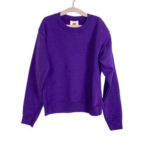 Hanes Purple Sweatshirt- Size S Youth (see notes)