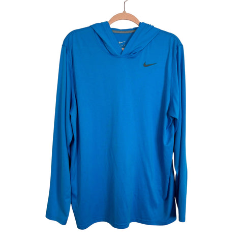 Nike Dri-Fit Blue Hooded Pullover - Size Men's L