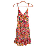 No Brand Floral Smocked Front Twist Cutout Dress- Size ~L (see notes)