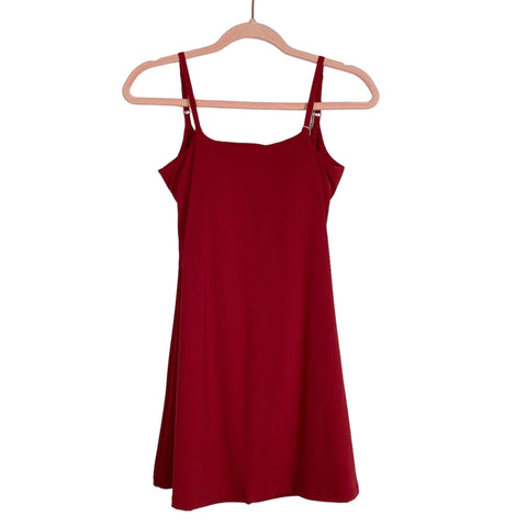 VertVie Red with Built in Padded Bra Tennis Dress and Biker Shorts Set NWT- Size S (sold as a set)