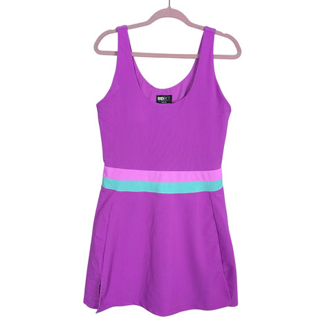 Beach Riot Sport Pink and Green Ribbed Athletic Dress with Shorts- Siz – The Saved Collection