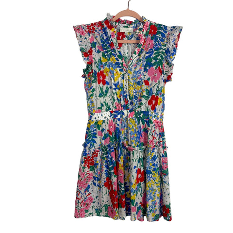 Pinch Floral Front Button Pleated Dress- Size M