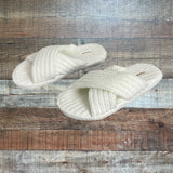 SOMA White Terry Cotton Slippers - Size L
