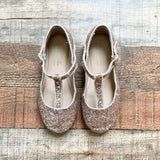 Nicola Bathie x Edgehill Collection Gold Glitter T-Bar Flats- Size ~12 (see notes)