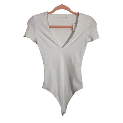 Abercrombie & Fitch White Deep V Bodysuit NWT - Size XS (See Notes)