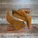 Steve Madden Julina Chestnut Leather Booties- Size 8.5 (see notes)