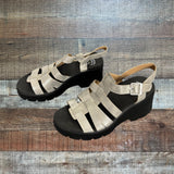 Dr. Scholls Sustainable Comfort for All Metallic Silver Platform Sandals- Size 6