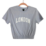 Wild Fable Light Blue London Banded Cropped Tee- Size XS (sold out online)