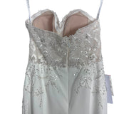 Azazie Bella Diamond White/Champagne Wedding Dress/Jumpsuit NWT- Size 2