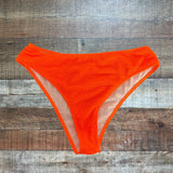 No Brand Neon Orange Textured Bikini Bottoms- Size L (we have matching top)