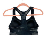 Avia Black/Gray Camo Ventilated Molded Cup Sports Bra NWT- Size S