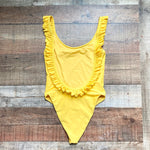 Lovers + Friends Yellow Ruffle Low Back One Piece- Size S (sold out online)