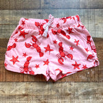 Crewcuts Toddler Girl's Pink Lobster Print Drawstring Shorts- Size 3 (we have matching top)