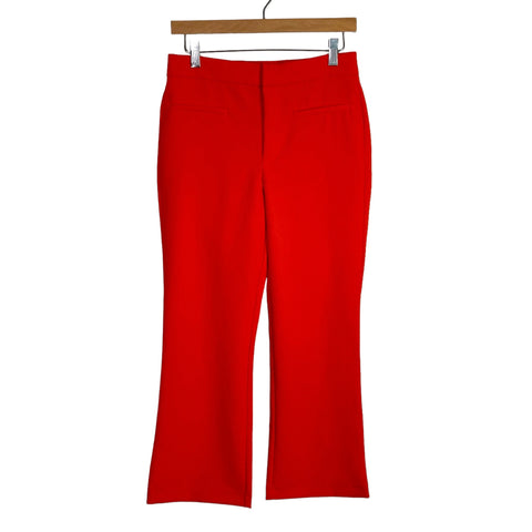 ZARA Red Orange Wide Leg Crop Dress Pants- Size M (Inseam 25”)