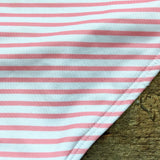Prodoh Pink/White Striped Racerback Swim Dress with Matching Swim Bottoms- Size 4T (see notes, sold as a set)