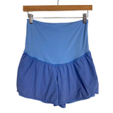 Maacie Hydrangea Blue with Inner Shorts Maternity Yoga Shorts- Size S (see notes)