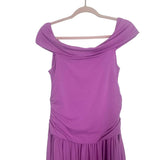 Abercrombie & Fitch Modal-Blend Collection Pinkish Purple Cinched Sides Off the Shoulder Dress- Size L
