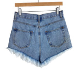 Superdown Light Wash Distressed Raw Hem Jean Shorts- Size 28 (see notes)