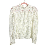 Catherine Malandrino Cream Sheer Lace Back Tie Blouse- Size S (sold out online)