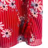 Madewell Red Floral Printed Wrap Dress- Size 16
