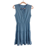 Cupshe Blue Ruffled Tie Neck Mini Dress- Size S (sold out online)