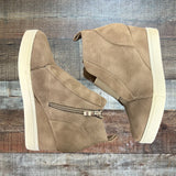 Ccocci Brown Suede Platfrom Wedge Sneakers- Size 7.5 (see notes)