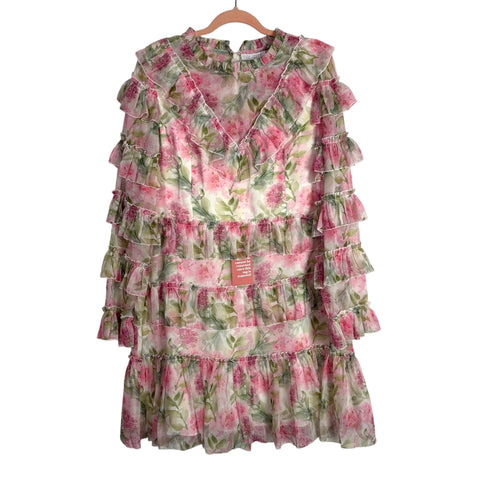 Ivy City Floral Print Ruffle Dress NWT- Size XXL