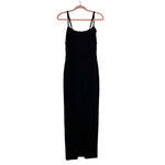 RUNAWAY Black Knit Front Cutout Beaded Back Slit Dress- Size S/4
