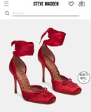 Steve Madden Red Larina Lace-Up Heel- Size 8 (sold out online)
