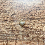 Gold Rhinestone Heart Charm