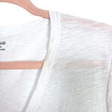 Madewell White V-Neck Pocket Tee- Size L (see notes)