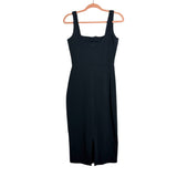 BYLT Slate Squareneck Midi Back Slit Dress- Size S