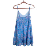 Pink Lily Light Blue with Daisy Print Keep Blooming Mini Dress- Size S