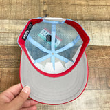 Land of Thee Red/White/Light Blue Feather Baseball Cap NWT