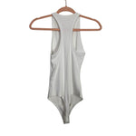 Abercrombie & Fitch White Ribbed Tank Bodysuit- Size XS