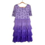 Ivy City Purple Ombre Beaded Tiered Tulle Sarah Dress- Size ~XL (sold out online, no size tag, fits like an extra large, sold out online)