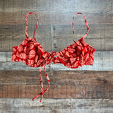 honey. Red and Pink Shell Printed Underwire Bikini Top- Size S (we have matching bottoms)