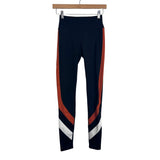 Splits59 Black with Orange and White Stripe Leggings- Size XS (Inseam 26")