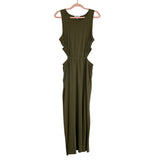Michael Stars Olive With Side Cut Outs Tank Dress- Size M