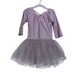H&M Mauve Criss Cross Back Glitter Tutu Leotard- Size 3/4T