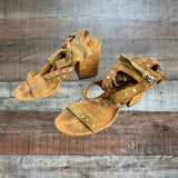 Dolce Vita Suede Studded Cork Heel Sandals- Size 9.5 (see notes)