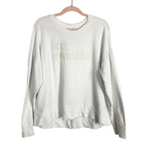 Madewell White Au Revoir Sweatshirt- Size L (see notes)