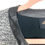 Ella Moss Black Faux Leather Trim Sweater Jacket- Size XS (see notes)