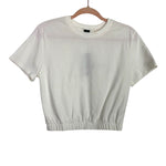 Wild Fable White Banded Cropped Tee NWT- Size XS (see notes, sold out online)