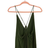 No Brand Green Halter Jumpsuit with Side Slit Hem- Size ~S (no size tag, fit S/M)