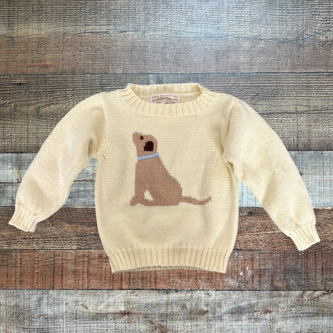 The Beaufort Bonnet Company Cream Dog Sweater - Size 6/12M