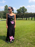Rococo Sand Black Floral Dress- Size L