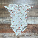Minnow Red Floral Printed One Piece- Size 3/4T