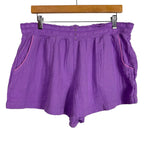 Soma Purple Cotton Gauze Shorts Pajama Set- Size L