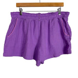 Soma Purple Cotton Gauze Shorts Pajama Set- Size L